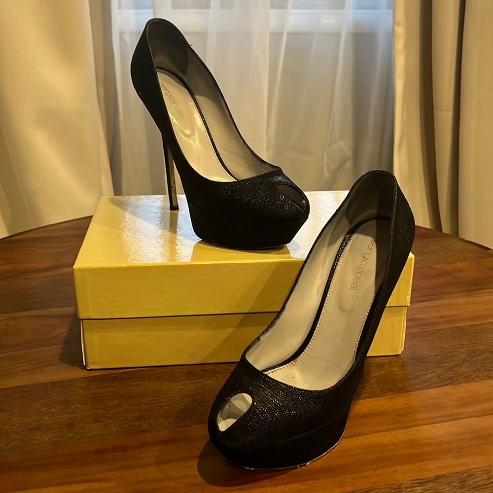 Sergio Rossi, platform stiletto, peeptoe